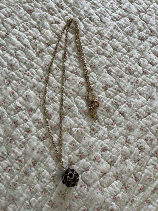 J. Crew Jewelry - J.Crew gold-tone pendant necklace with black crystals